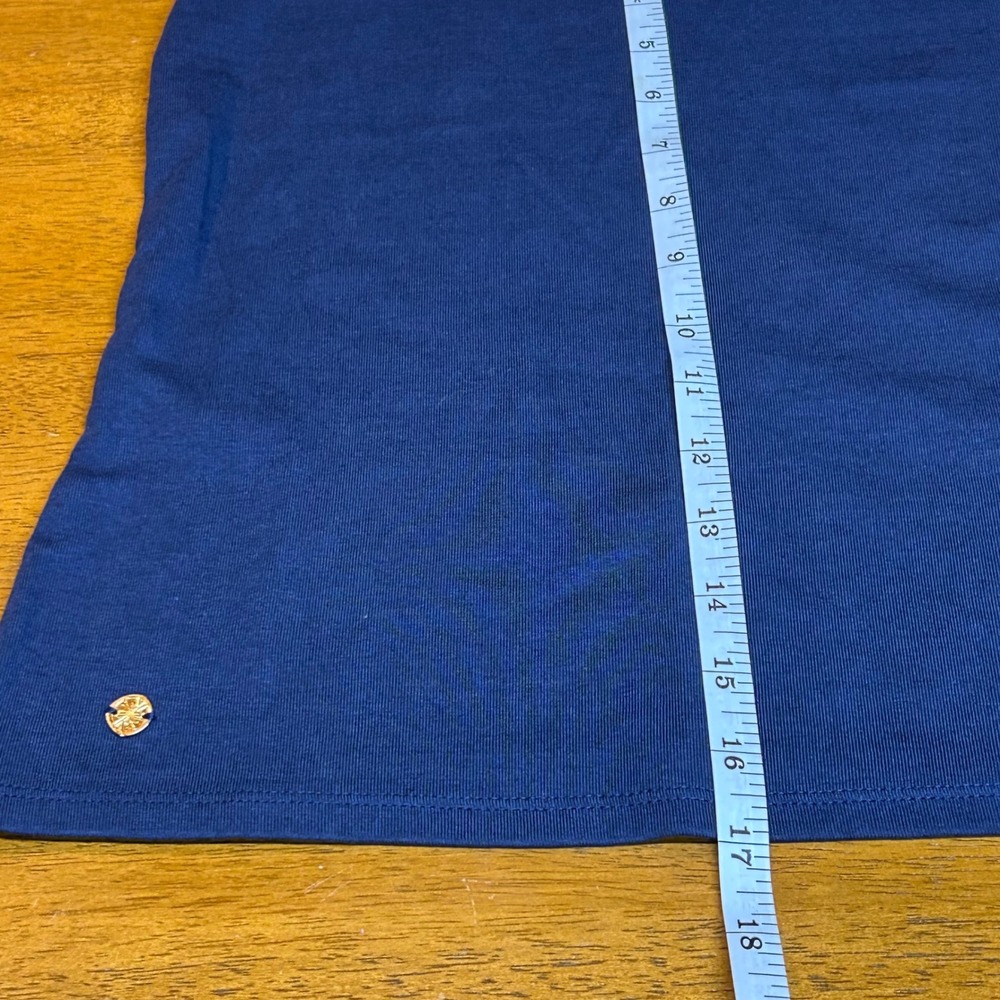 Lilly Pulitzer Lianna Tank Top True Navy Blue Small Cotton Modal Stretch - Picture 9 of 11